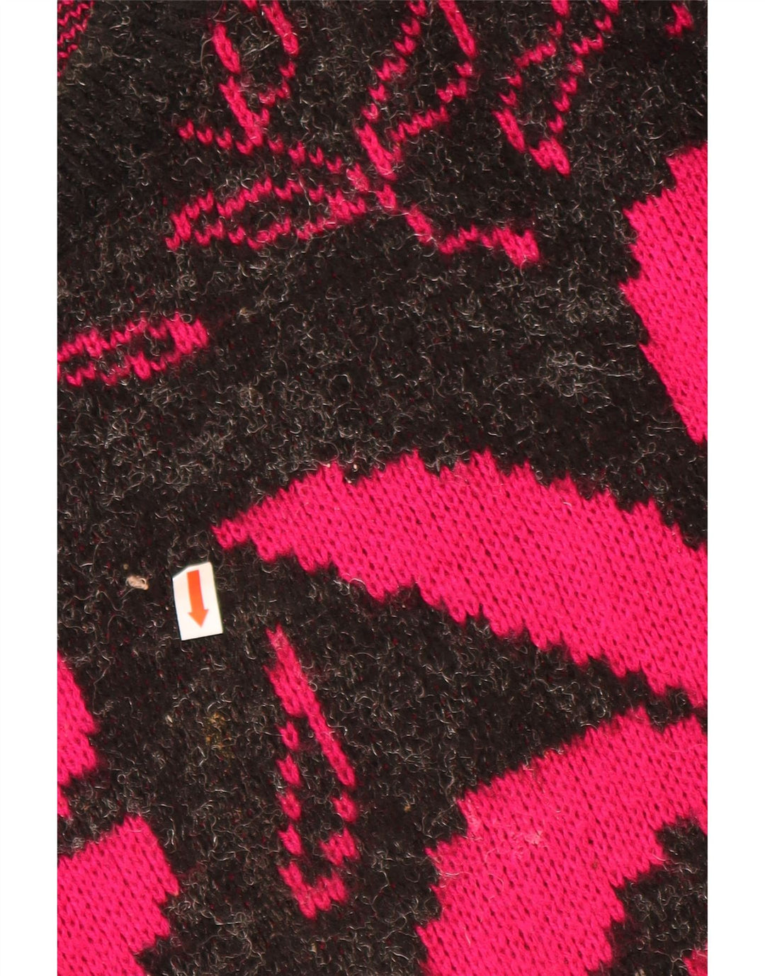 Pulover VINTAGE pentru femei cu gât de barcă UK 20 2XL Negru Floral Acrilic