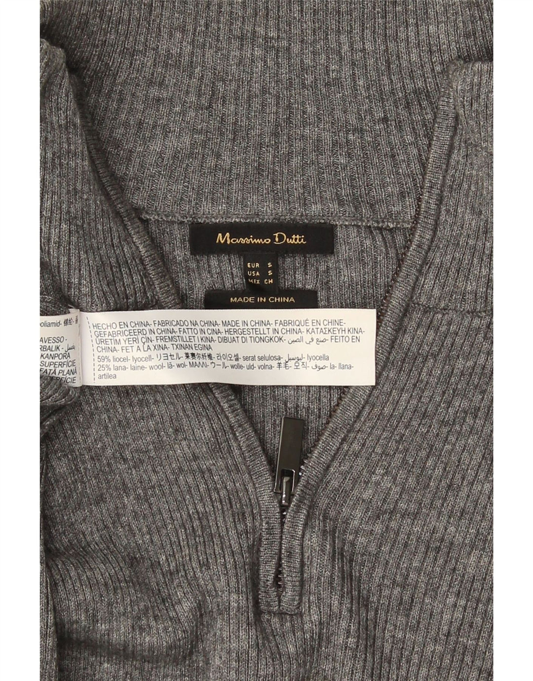Rochie Jumper Massimo Dutti pentru femei UK 8 Small Gri Lyocell