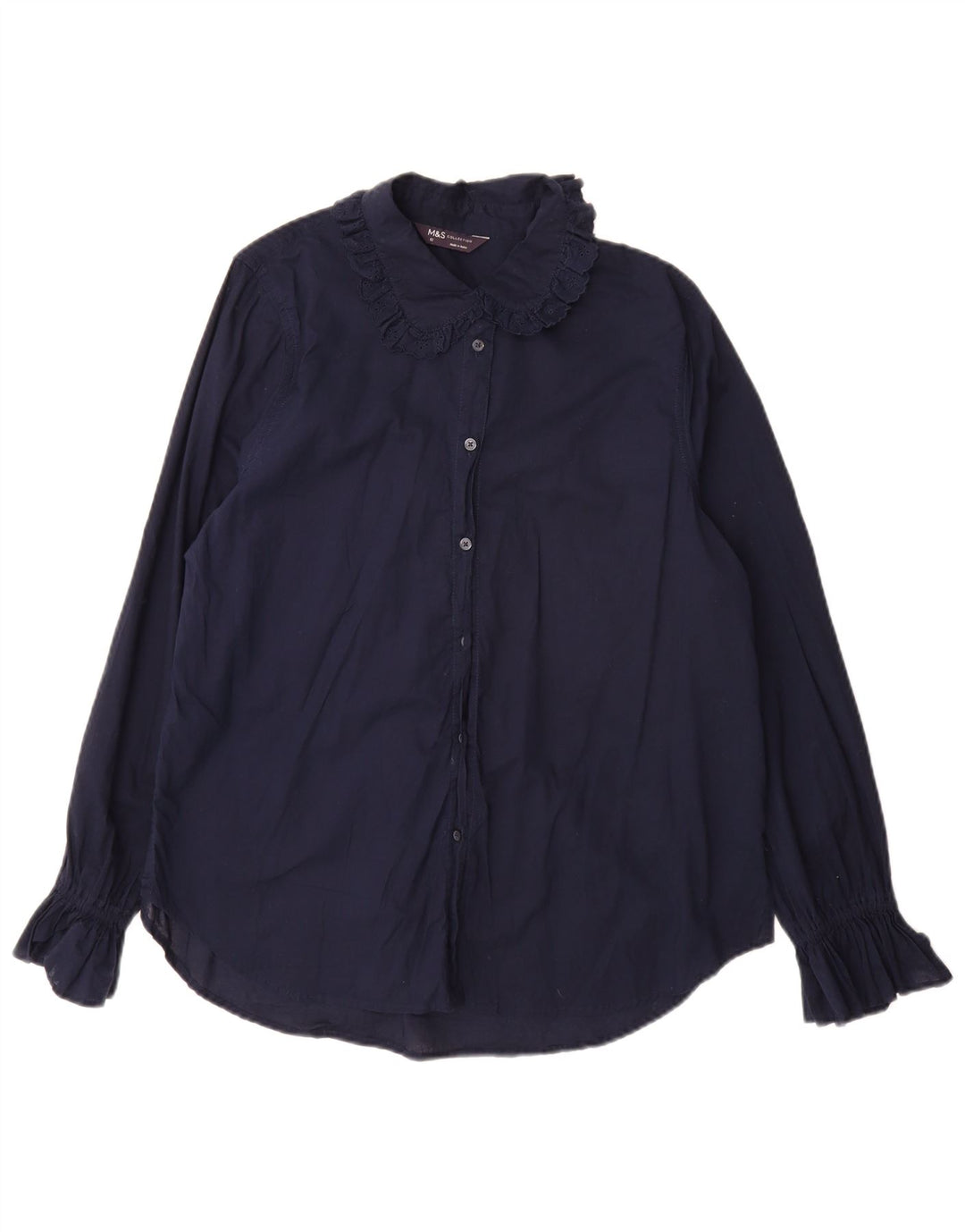 Bluză cămașă pentru femei Marks & Spencer UK 12 Medium bleumarin Bumbac