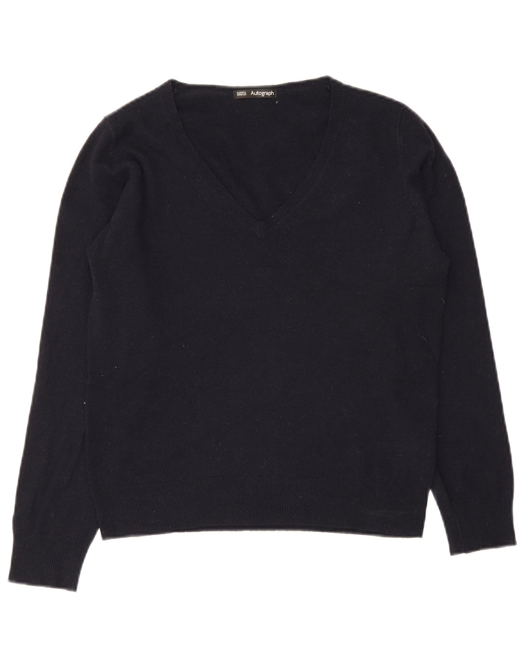 Pulover pentru femei Marks & Spencer cu decolteu în V UK 12 Medium Bleumarin