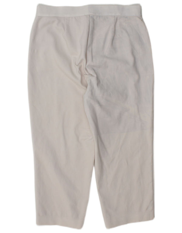 Pantaloni Capri cu talie înaltă pentru femei Marks & Spencer UK 14 Large W32 L22 White