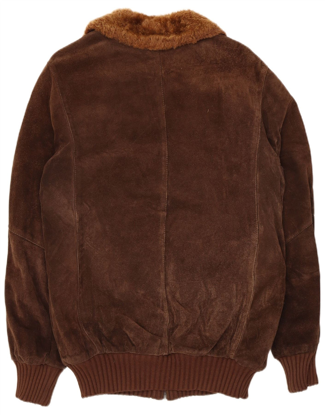 Bomber vintage pentru bărbați Sherpa Suede Jacket UK 36 Maro mic