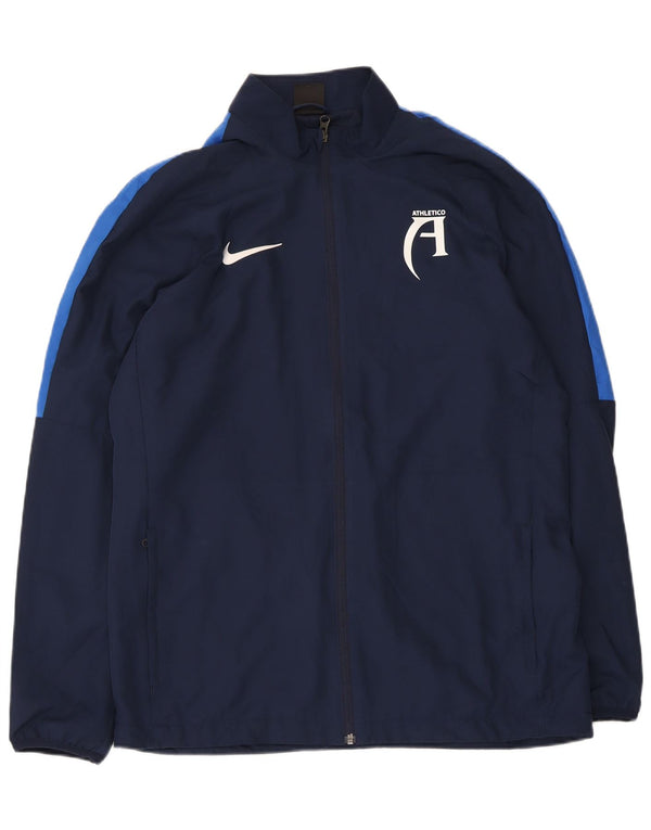Jachetă de top pentru trening Nike Dri Fit Graphic pentru bărbați, mare, albastru bleumarin