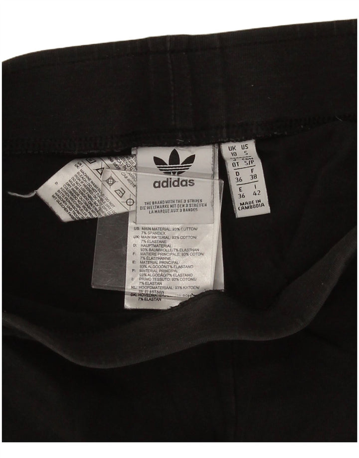 Leggings pentru femei Adidas UK 10 mic bumbac negru
