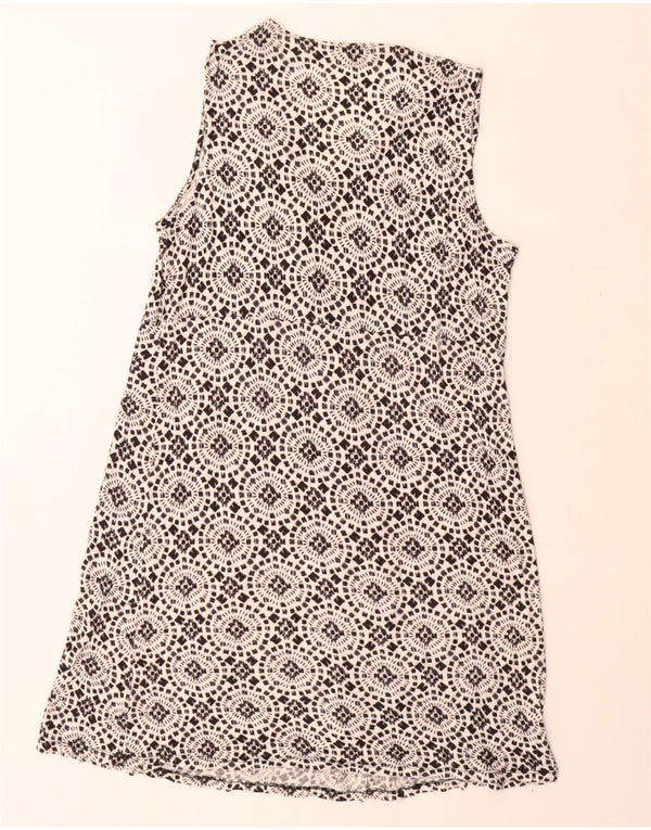 MICHAEL KORS Rochie A-Line fără mâneci pentru femei UK 18 XL Negru Floral Rayon