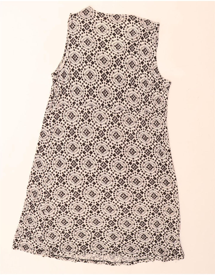 MICHAEL KORS Rochie A-Line fără mâneci pentru femei UK 18 XL Negru Floral Rayon