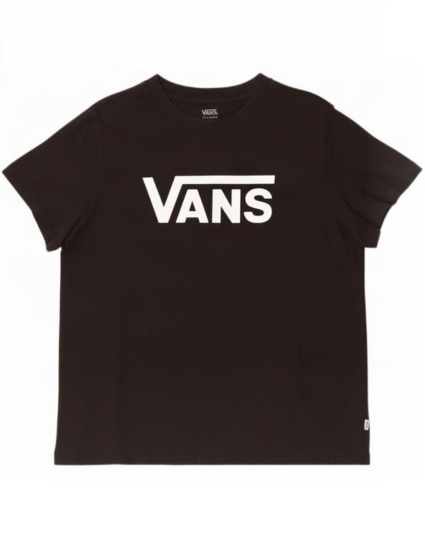 Vans Womens Graphic T-shirt Top UK 20 2XL Black Bumbac