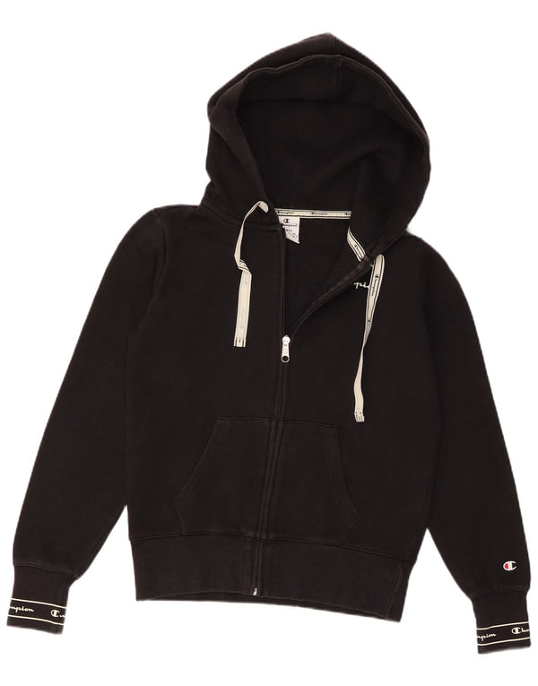 Pulover pentru femei Champion, cu fermoar, din bumbac negru, UK 10