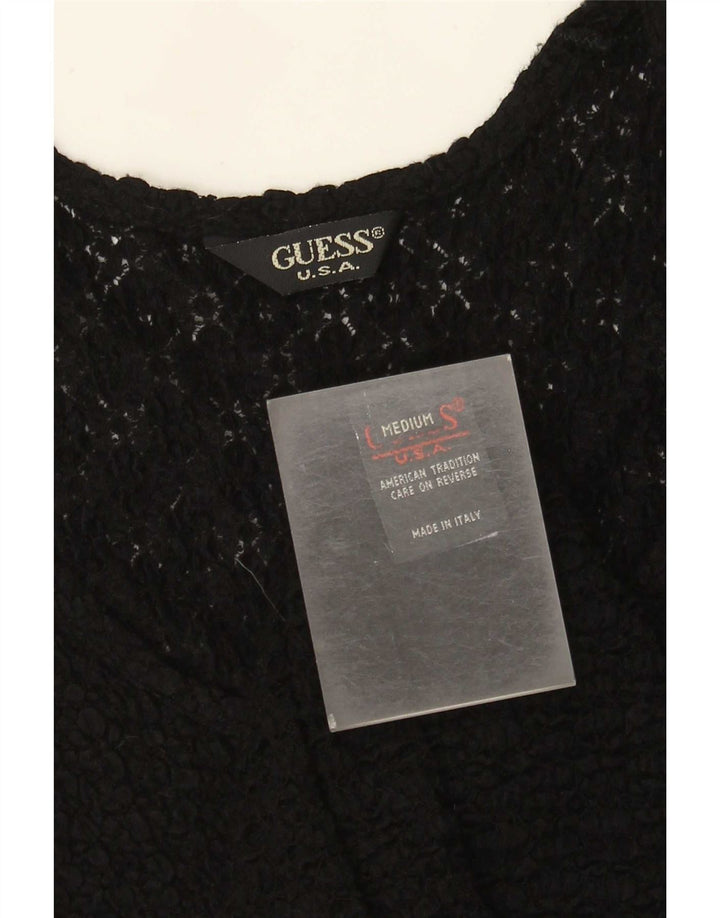 Bluză Guess din dantelă pentru femei UK 12 Medium Black Floral