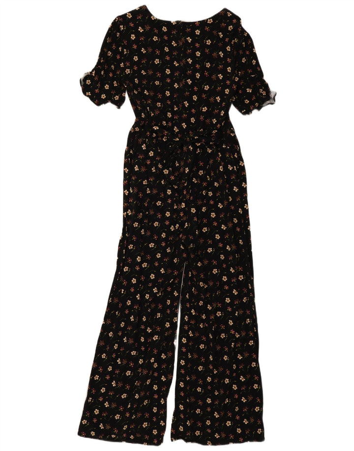 Salopetă Oasis pentru femei cu mânecă scurtă UK 14 Medium Black Floral