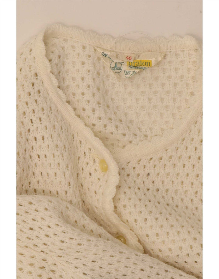 Pulover cardigan pentru femei Dralon EU 46 XL alb