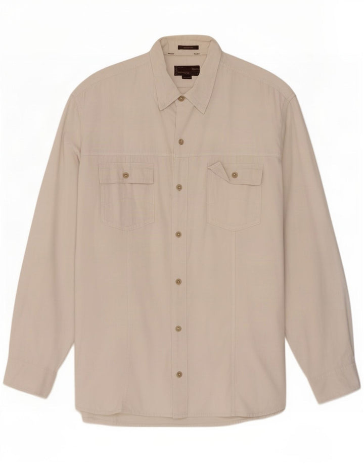 Cămașă Marlboro Classics pentru bărbați, bumbac alb, 3XL