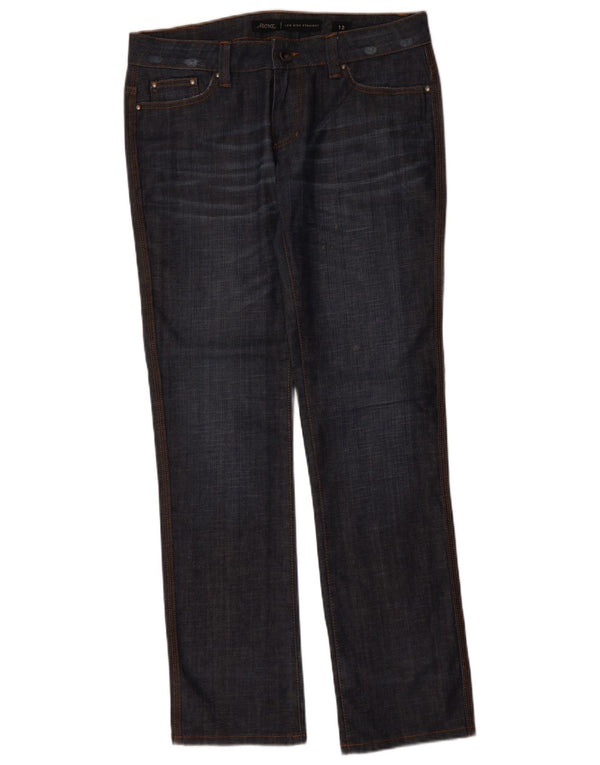 Blugi drepti LEE Riders pentru femei cu talie joasă US 12 mare W34 L33 bleumarin