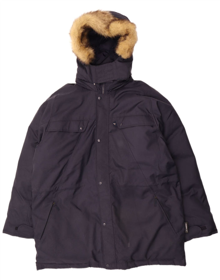 Palton căptușit cu glugă PUMA pentru bărbați UK 42 XL poliester bleumarin