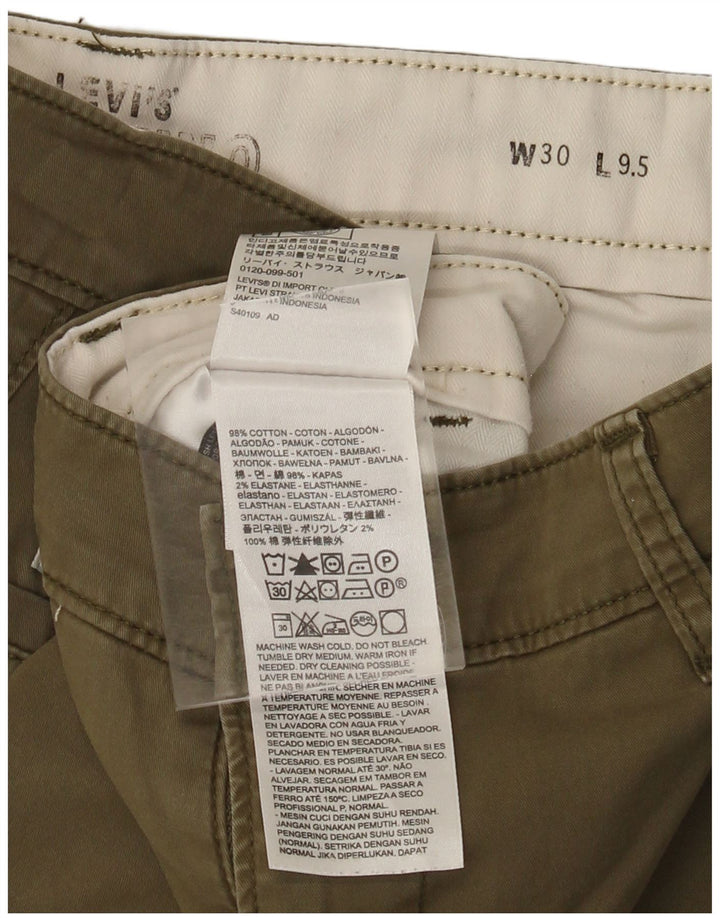 Pantaloni scurți chino pentru bărbați Levi's W30, bumbac mediu kaki
