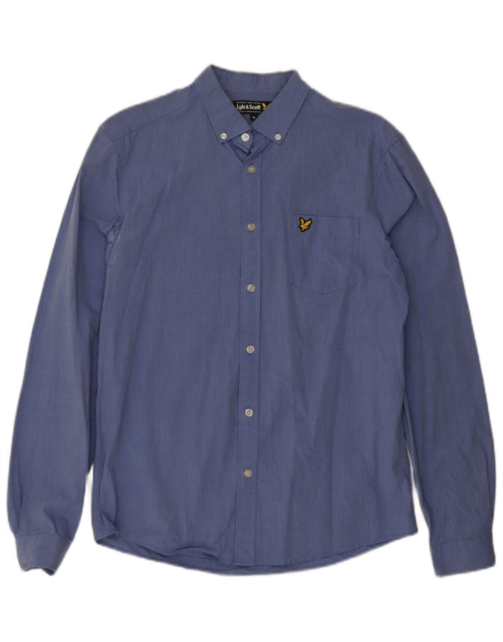 Cămașă pentru bărbați Lyle & Scott, bumbac albastru mediu