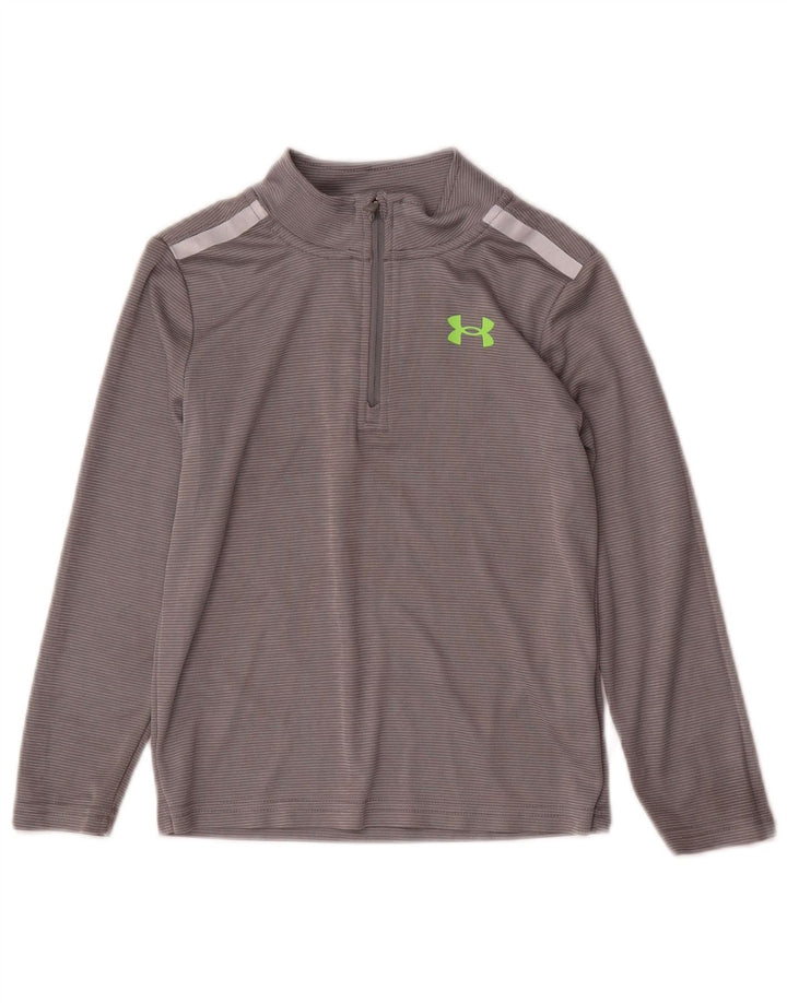 Tricou Under Armour pentru băieți, cu pulover grafic, 5-6 ani, cu dungi gri
