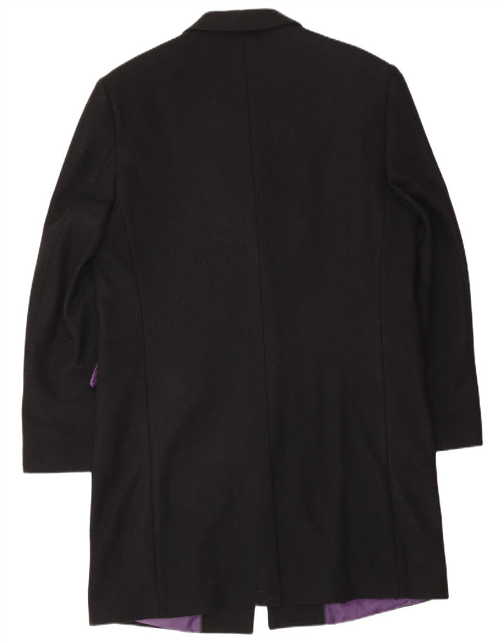 Pardesiu Jeff Banks pentru bărbați UK 36 Mic Lână Neagră