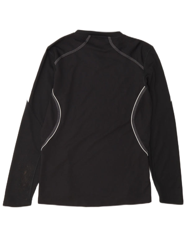 Adidas Womens Response Top cu mânecă lungă UK 12 Medium Black Poliester