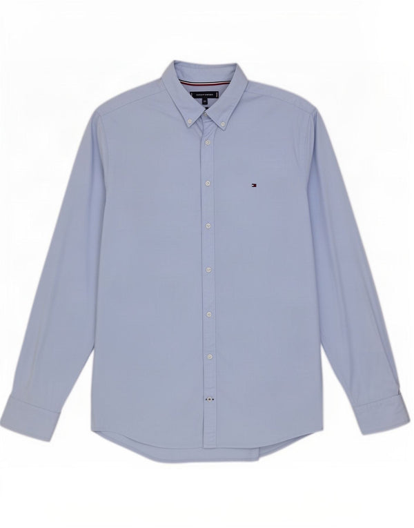 Cămașă Slim Fit Tommy Hilfiger pentru bărbați, bumbac albastru 2XL
