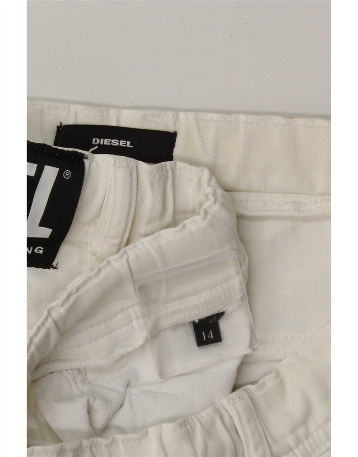 Pantaloni scurți casual pentru femei Diesel UK 14 Large W34 White