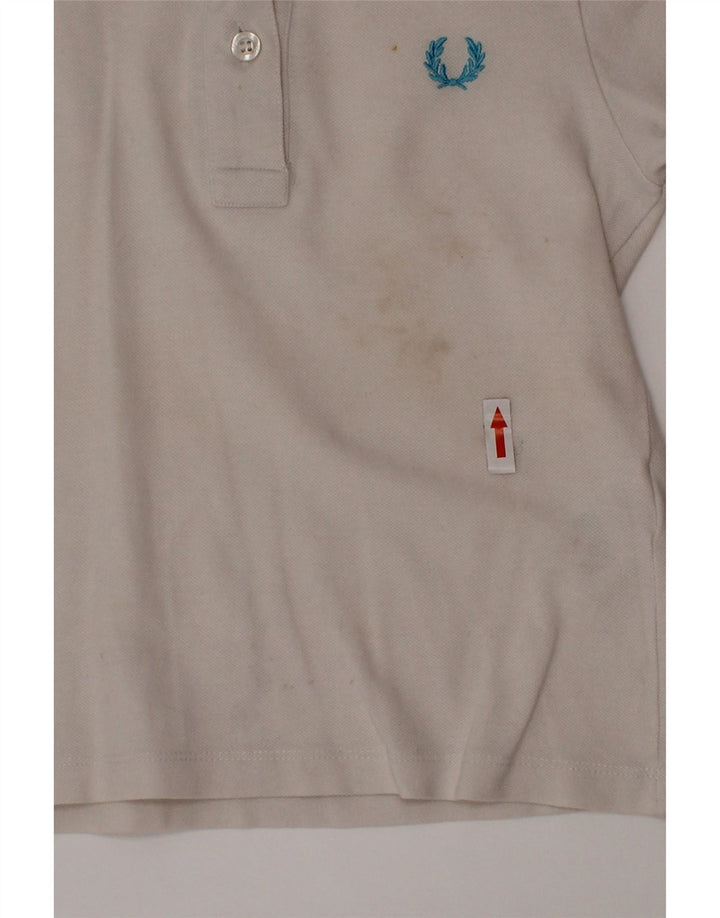 Cămașă polo Fred Perry pentru băieți 3-4 ani din bumbac alb