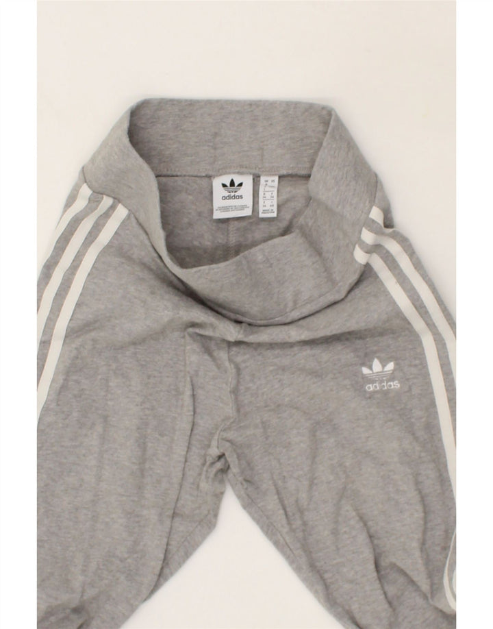 ADIDAS Womens Leggings UK 8 Small Grey Cotton Vintage Adidas and Second-Hand Adidas from Messina Hembry 