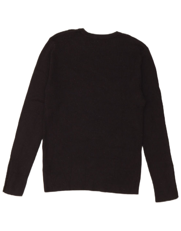 Marks & Spencer Top pentru femei cu mânecă lungă UK 12 Medium Black Viscose