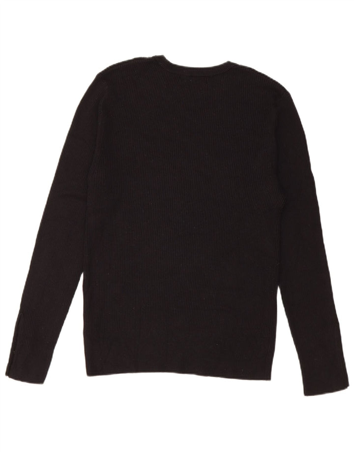 Marks & Spencer Top pentru femei cu mânecă lungă UK 12 Medium Black Viscose