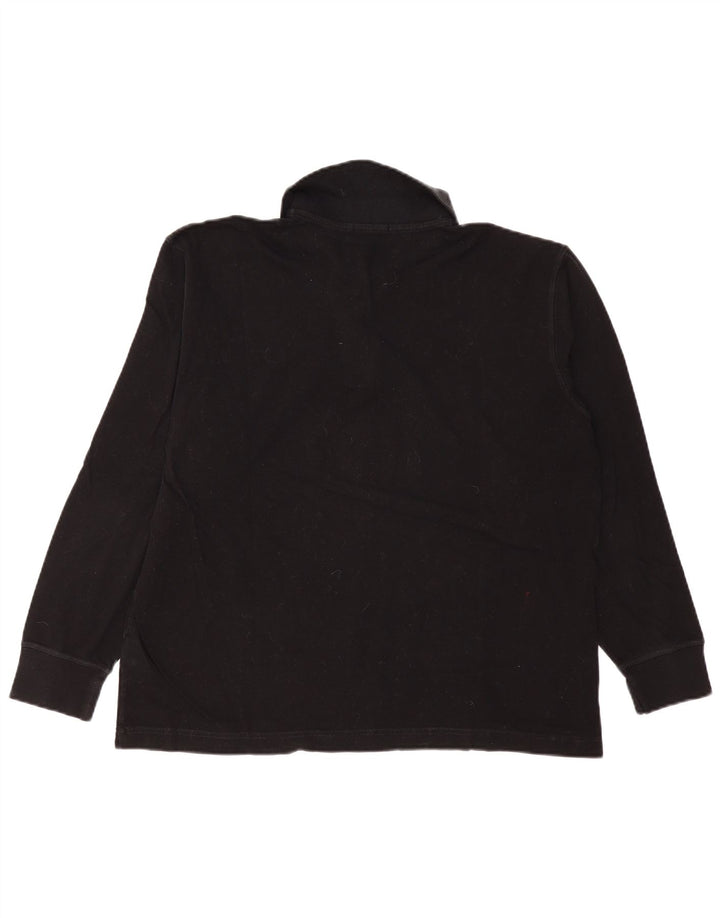 Cămașă polo cu mânecă lungă pentru bărbați Sergio Tacchini IT 50 bumbac mediu negru