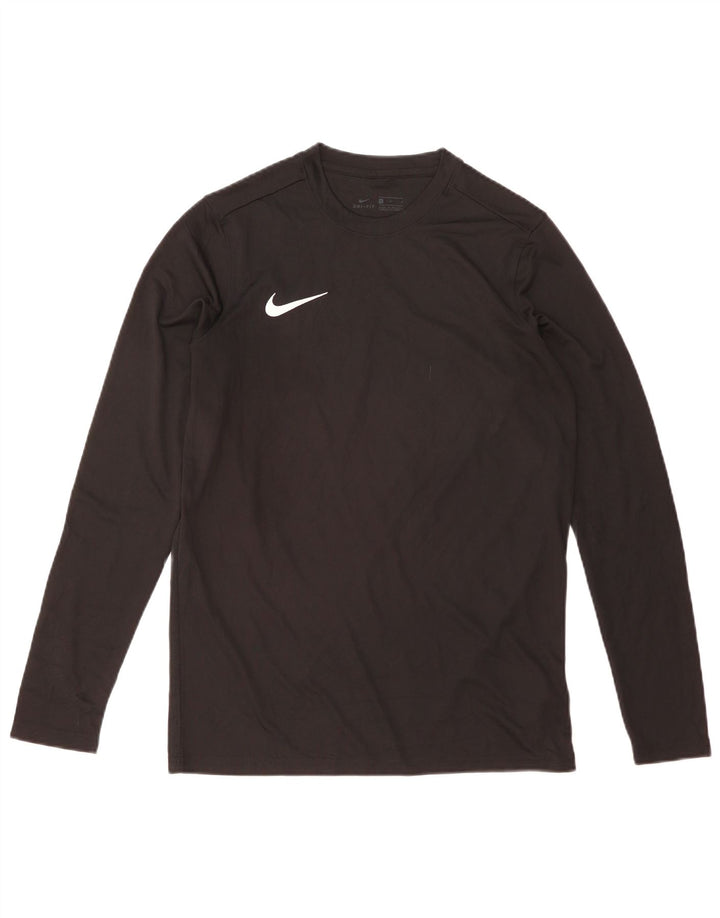 Nike Dri Fit Top cu mânecă lungă pentru bărbați, poliester mediu negru