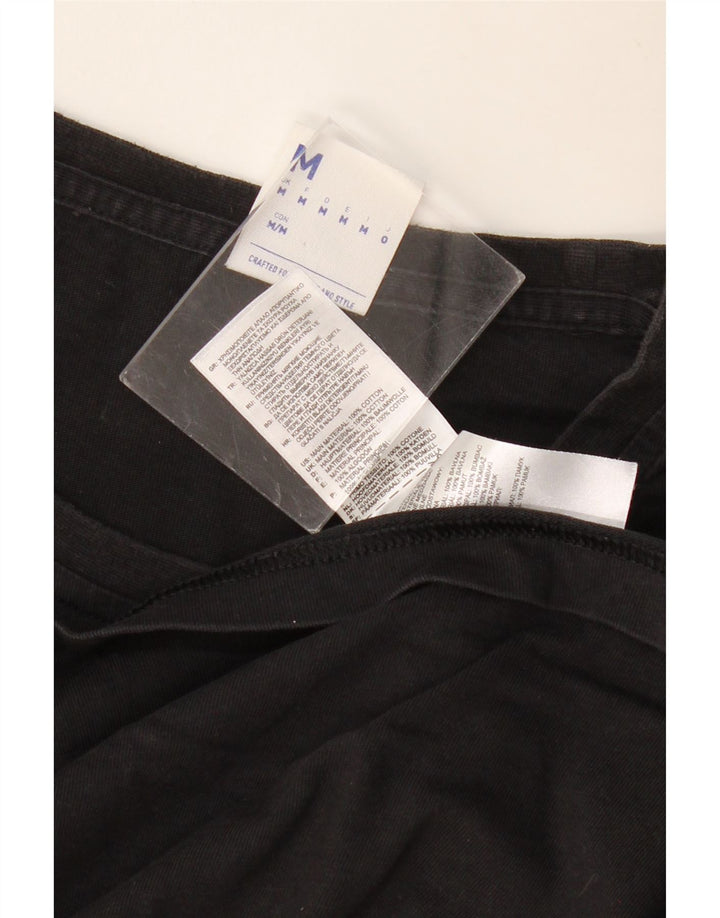 Tricou grafic REEBOK pentru bărbați Top mediu negru bumbac