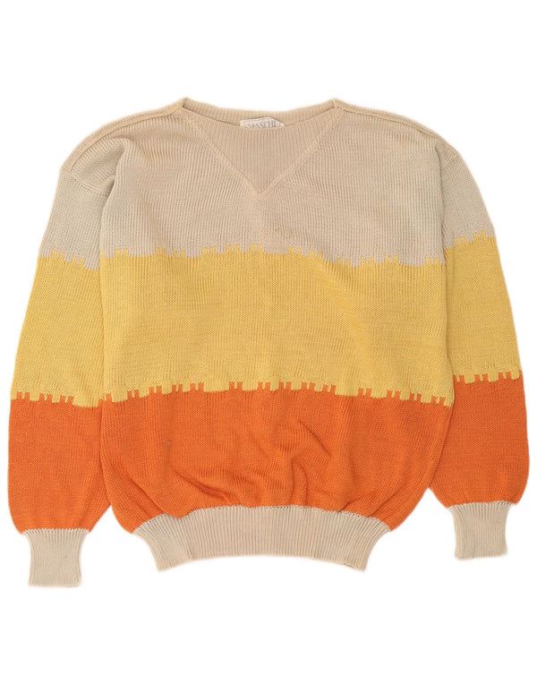 I Maschi Pulover de damă cu gât barcă IT 48 XL Multicolor Colorblock