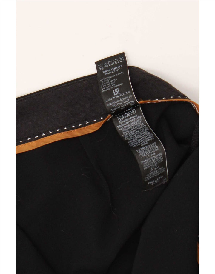 Pantaloni de costum Bootcut pentru femei Marks & Spencer UK 12 Medium W32 L30 Negru