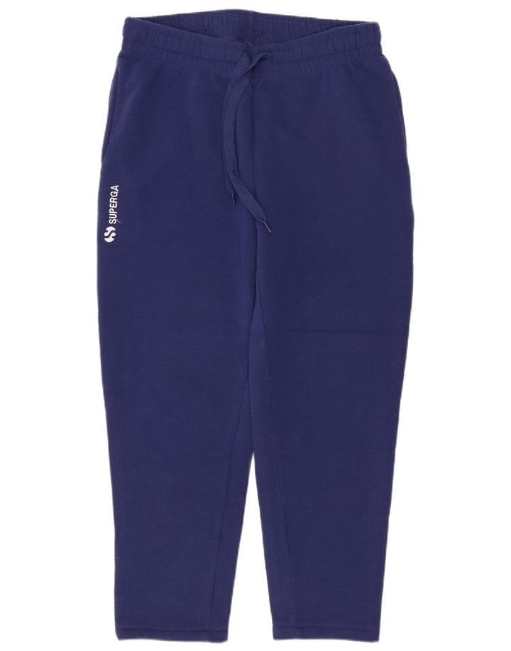 SUPERGA Pantaloni de trening crop pentru femei UK 12 Poliester mediu albastru bleumarin
