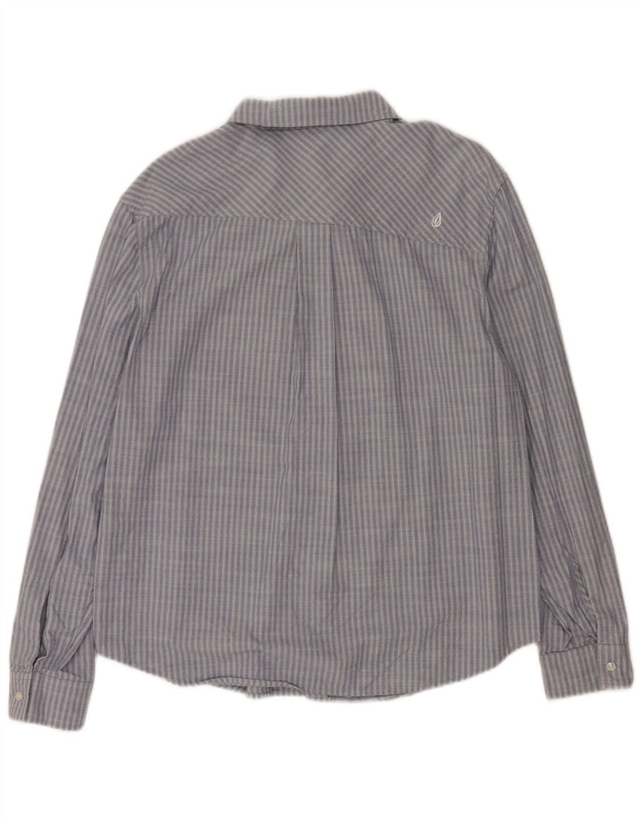 Cămașă pentru femei Volcom UK 14 mare, bumbac cu dungi albastre