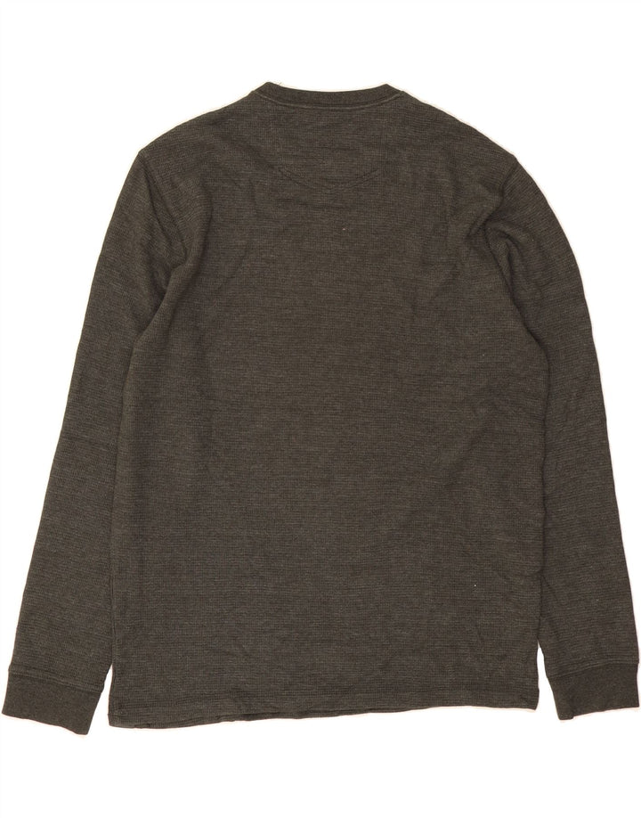 EDDIE BAUER Mens Top Long Sleeve Medium Grey Cotton Vintage Eddie Bauer and Second-Hand Eddie Bauer from Messina Hembry 