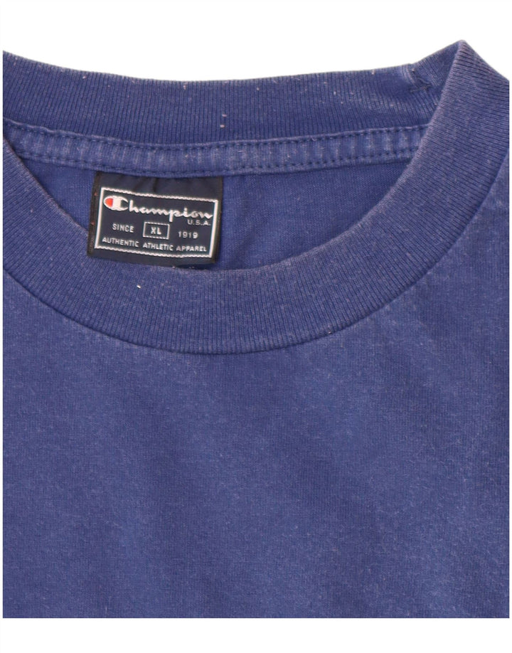 Tricou grafic pentru bărbați CHAMPION Top XL Bumbac bleumarin