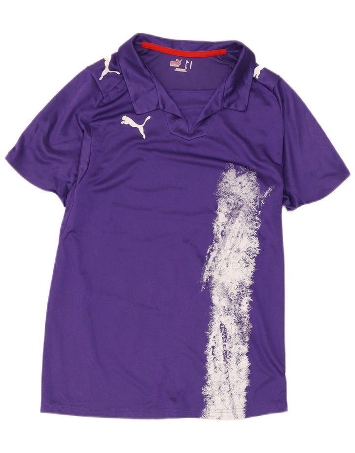 Tricou polo Puma pentru bărbați, mov mediu, bloc de culoare