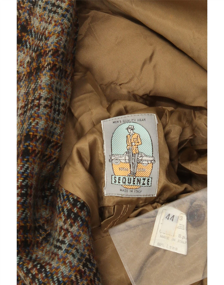 Jachetă vintage pentru bărbați cu 2 nasturi IT 44 XS Lână picior de găină bej