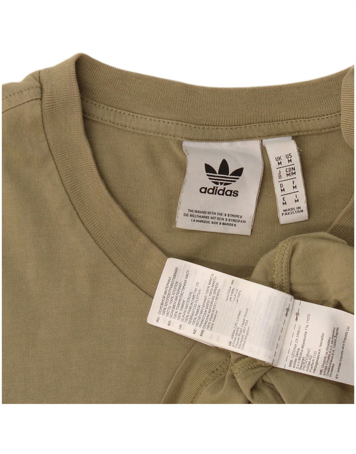 Tricou grafic pentru bărbați Adidas Top Mediu Kaki Bumbac