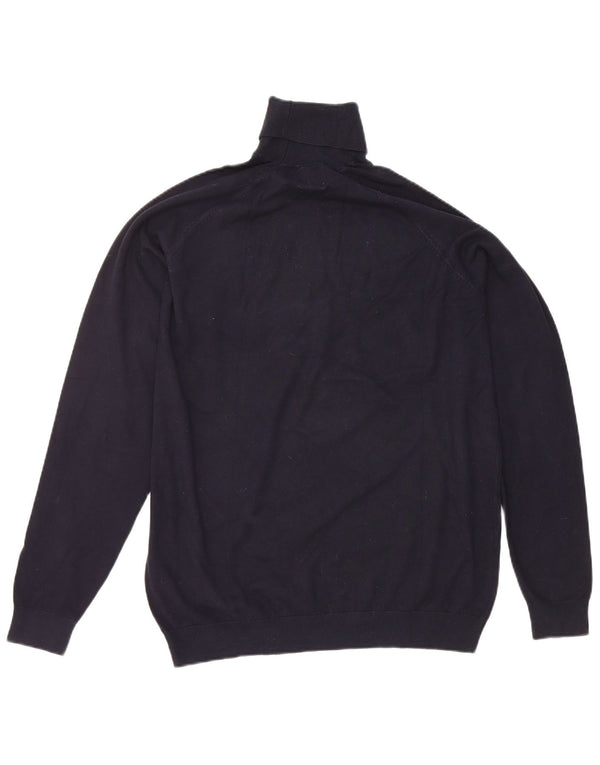 Pulover pentru femei cu gât rulat Zara UK 18 XL bleumarin
