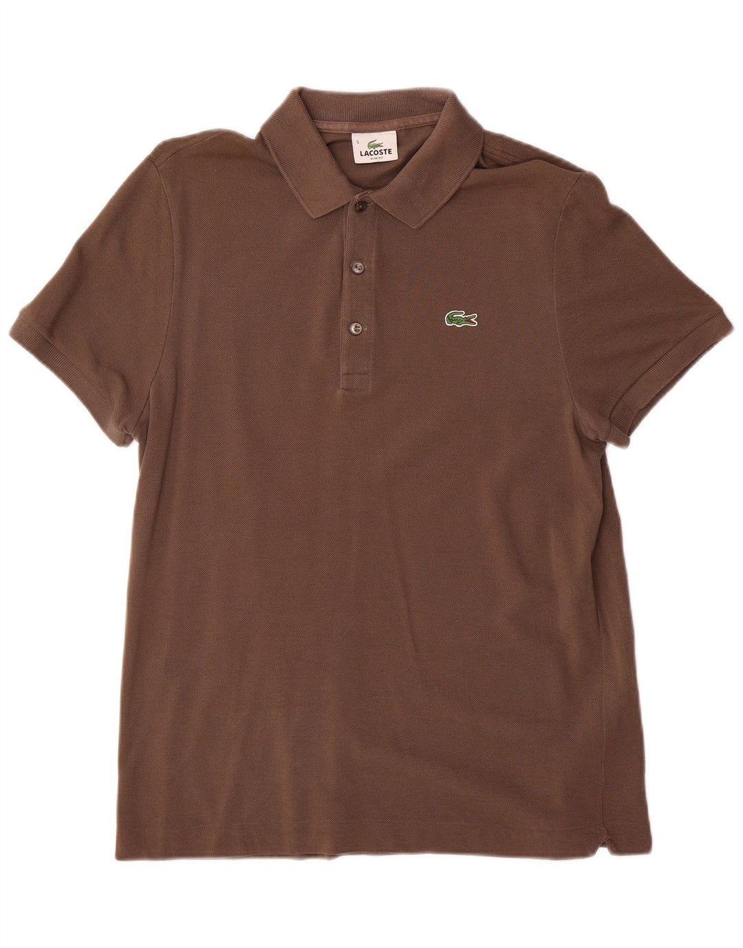 Tricou polo pentru bărbați Lacoste Slim Fit Mărimea 5, bumbac maro mare