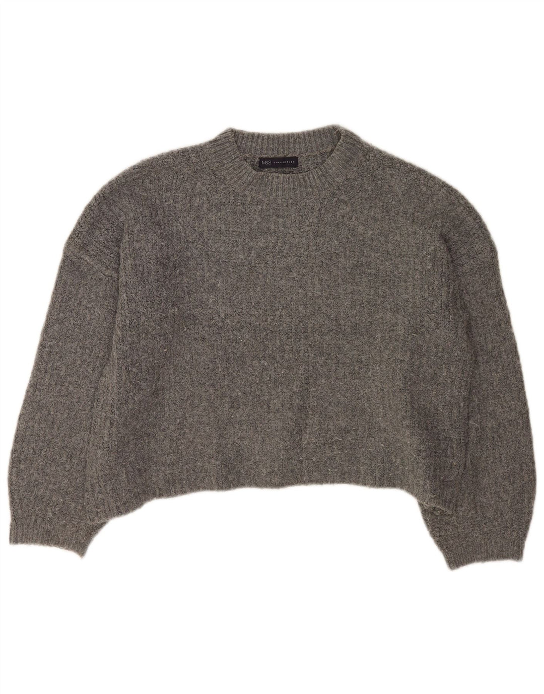 Marks & Spencer Pulover supradimensionat pentru femei cu decolteu rotund, UK 16, mare, gri
