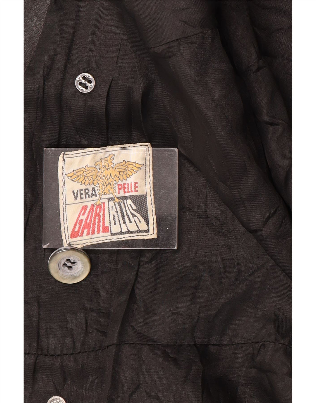 Palton de piele pentru femei VINTAGE UK 12 Piele neagră medie