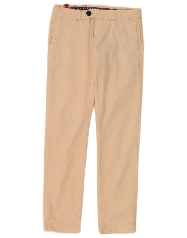 Pantaloni slim pentru femei Tommy Hilfiger L25 L29 bumbac bej