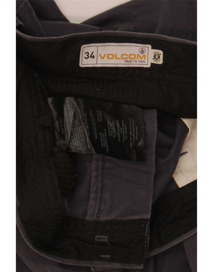 Pantaloni chino drepti pentru bărbați Volcom W34 L32 bumbac gri