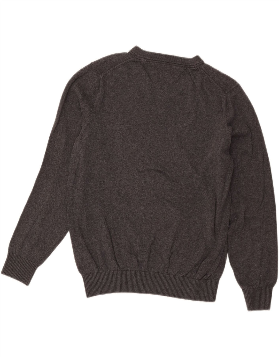 Pulover oversized cu decolteu în V Tommy Hilfiger pentru femei UK 10 Small Gri