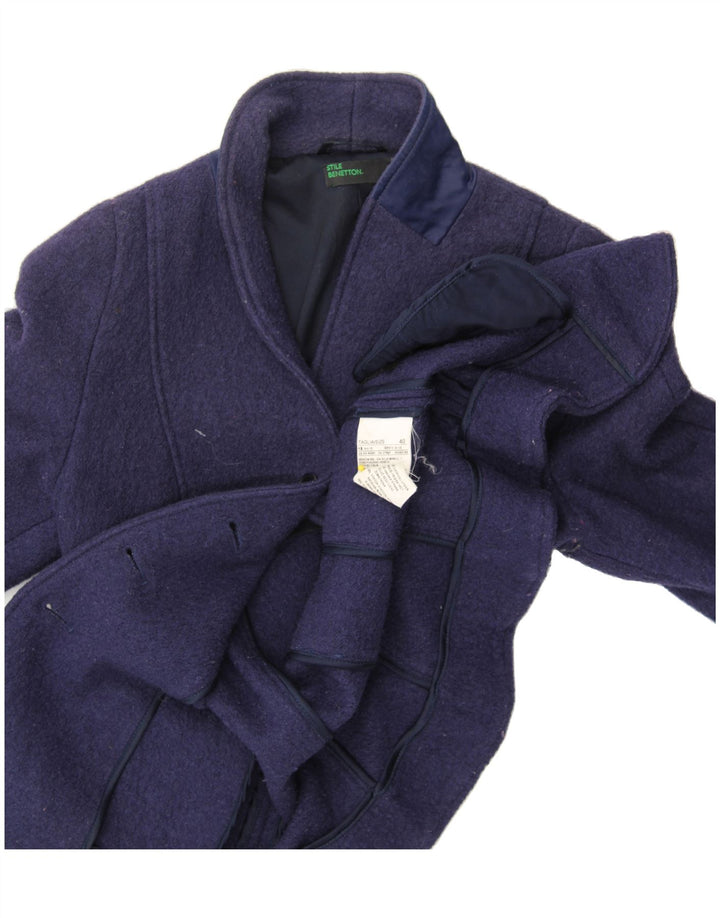 BENETTON Womens 4 Button Blazer Jacket IT 40 Small Navy Blue Viscose Vintage Benetton and Second-Hand Benetton from Messina Hembry 