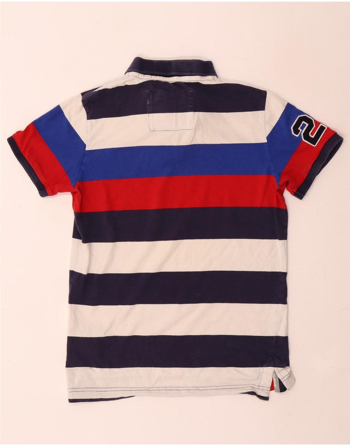 Tricou polo grafic pentru bărbați Superdry, bumbac cu dungi multicolore medii